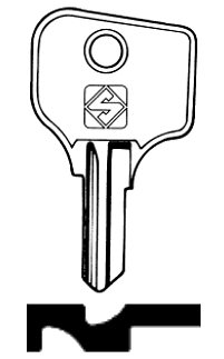 Afbeelding van Silca Autosleutel z/plastic kop staal VAC12