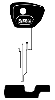 Afbeelding van Silca Autosleutel plastic kop brass VAC27P