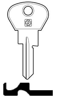 Afbeelding van Silca Autosleutel z/plastic kop staal VAC24