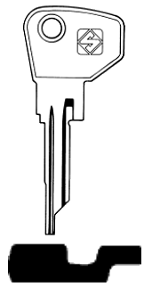 Afbeelding van Silca Autosleutel z/plastic kop staal VAC26