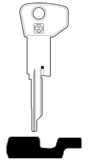 Afbeelding van Silca Autosleutel z/plastic kop staal VAC27