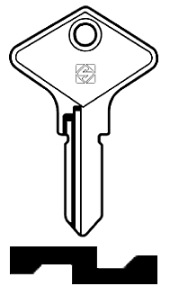 Afbeelding van Silca Autosleutel z/plastic kop staal VAC35