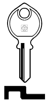Afbeelding van Silca Cilindersleutel staal GL1