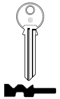 Afbeelding van Silca Cilindersleutel staal GL11R