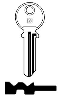 Afbeelding van Silca Cilindersleutel staal GL12R