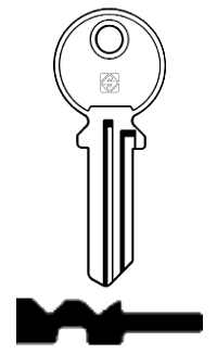 Afbeelding van Silca Cilindersleutel staal GL13R