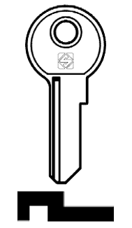 Afbeelding van Silca Cilindersleutel staal GL19R