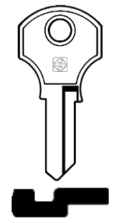 Afbeelding van Silca Cilindersleutel brass GL14