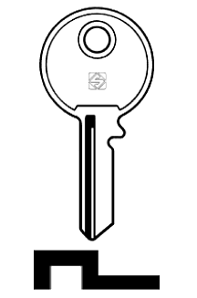 Afbeelding van Silca Cilindersleutel staal GL2