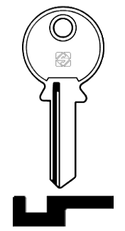 Afbeelding van Silca Cilindersleutel staal GL3R