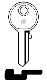 Afbeelding van Silca Cilindersleutel brass GL5