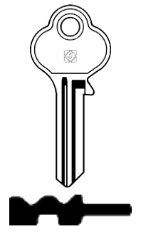 Afbeelding van Silca Cilindersleutel staal GL6