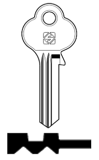 Afbeelding van Silca Cilindersleutel staal GL6R