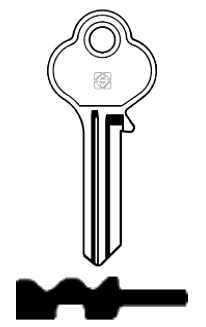 Afbeelding van Silca Cilindersleutel staal GL7