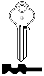 Afbeelding van Silca Cilindersleutel staal GL7R