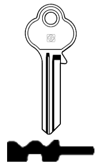 Afbeelding van Silca Cilindersleutel staal GL8