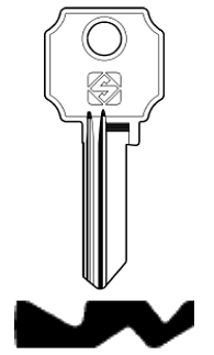 Afbeelding van Silca Cilindersleutel staal LC1