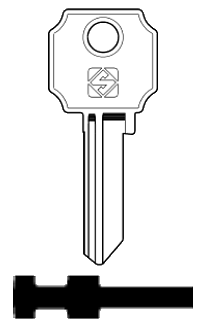 Afbeelding van Silca Cilindersleutel staal LC12