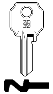 Afbeelding van Silca Cilindersleutel staal LC13