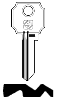 Afbeelding van Silca Cilindersleutel staal LC1R