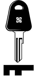 Afbeelding van Silca Autosleutel plastic kop brass PF1RP