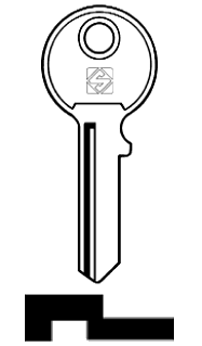 Afbeelding van Silca Cilindersleutel brass PF13R