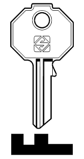 Afbeelding van Silca Cilindersleutel staal PF1