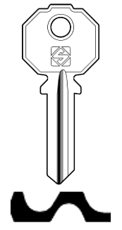 Afbeelding van Silca Cilindersleutel staal PF16R