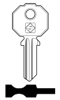 Afbeelding van Silca Cilindersleutel staal PF2