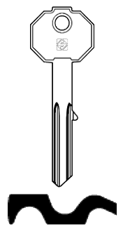 Afbeelding van Silca Cilindersleutel brass PF215