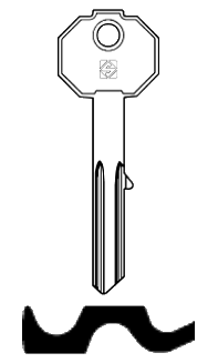 Afbeelding van Silca Cilindersleutel brass PF215R