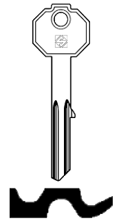 Afbeelding van Silca Cilindersleutel staal PF3R