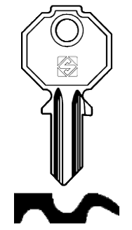 Afbeelding van Silca Cilindersleutel brass PF4