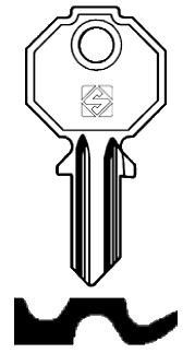 Afbeelding van Silca Cilindersleutel brass PF4R