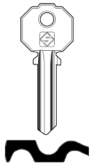 Afbeelding van Silca Cilindersleutel brass PF6