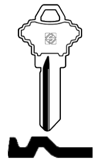 Afbeelding van Silca Cilindersleutel brass SH11