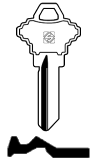 Afbeelding van Silca Cilindersleutel brass SH16