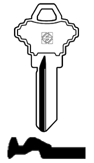 Afbeelding van Silca Cilindersleutel staal SH12