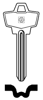 Afbeelding van Silca Cilindersleutel brass SH2