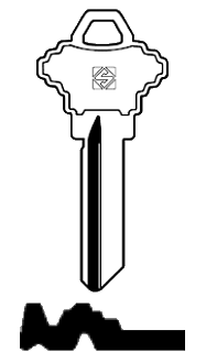 Afbeelding van Silca Cilindersleutel staal SH6