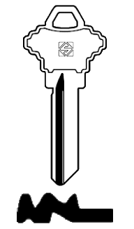 Afbeelding van Silca Cilindersleutel brass SH7