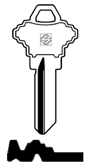 Afbeelding van Silca Cilindersleutel staal SH8