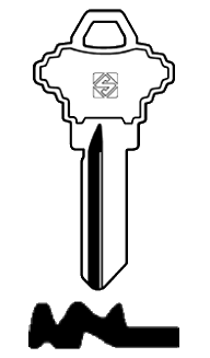 Afbeelding van Silca Cilindersleutel staal SH9