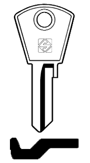 Afbeelding van Silca Cilindersleutel brass PZ5