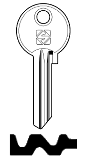 Afbeelding van Silca Cilindersleutel brass FB10R