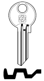 Afbeelding van Silca Cilindersleutel brass FB14R