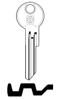 Afbeelding van Silca Cilindersleutel brass FB14RX