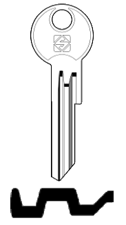 Afbeelding van Silca Cilindersleutel brass FB15RX