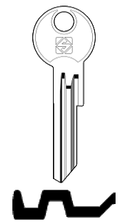 Afbeelding van Silca Cilindersleutel brass FB16RX