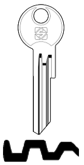 Afbeelding van Silca Cilindersleutel brass FB17RX